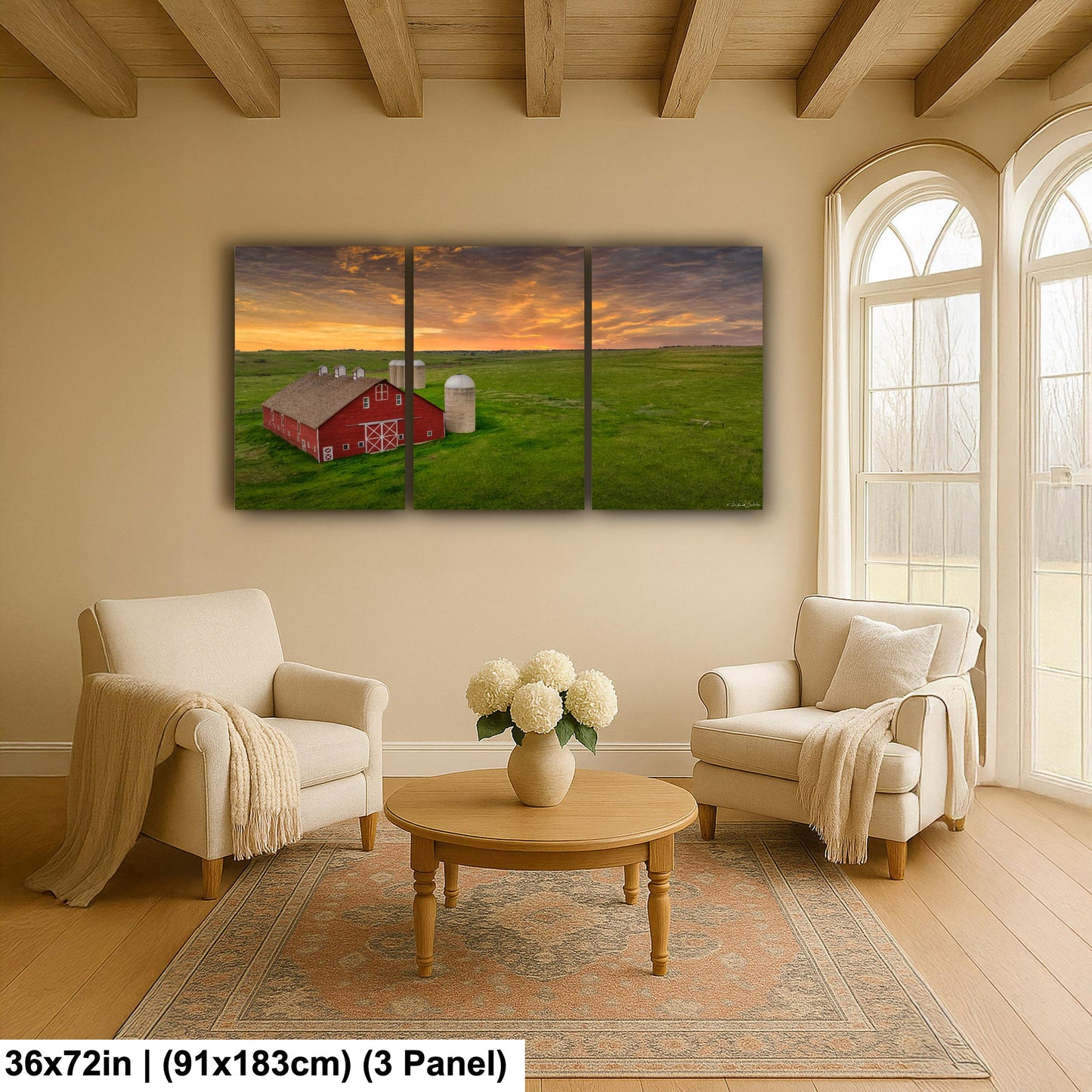Farm Landscape Photography Print - John Deere Tractor on Premium Photo Paper