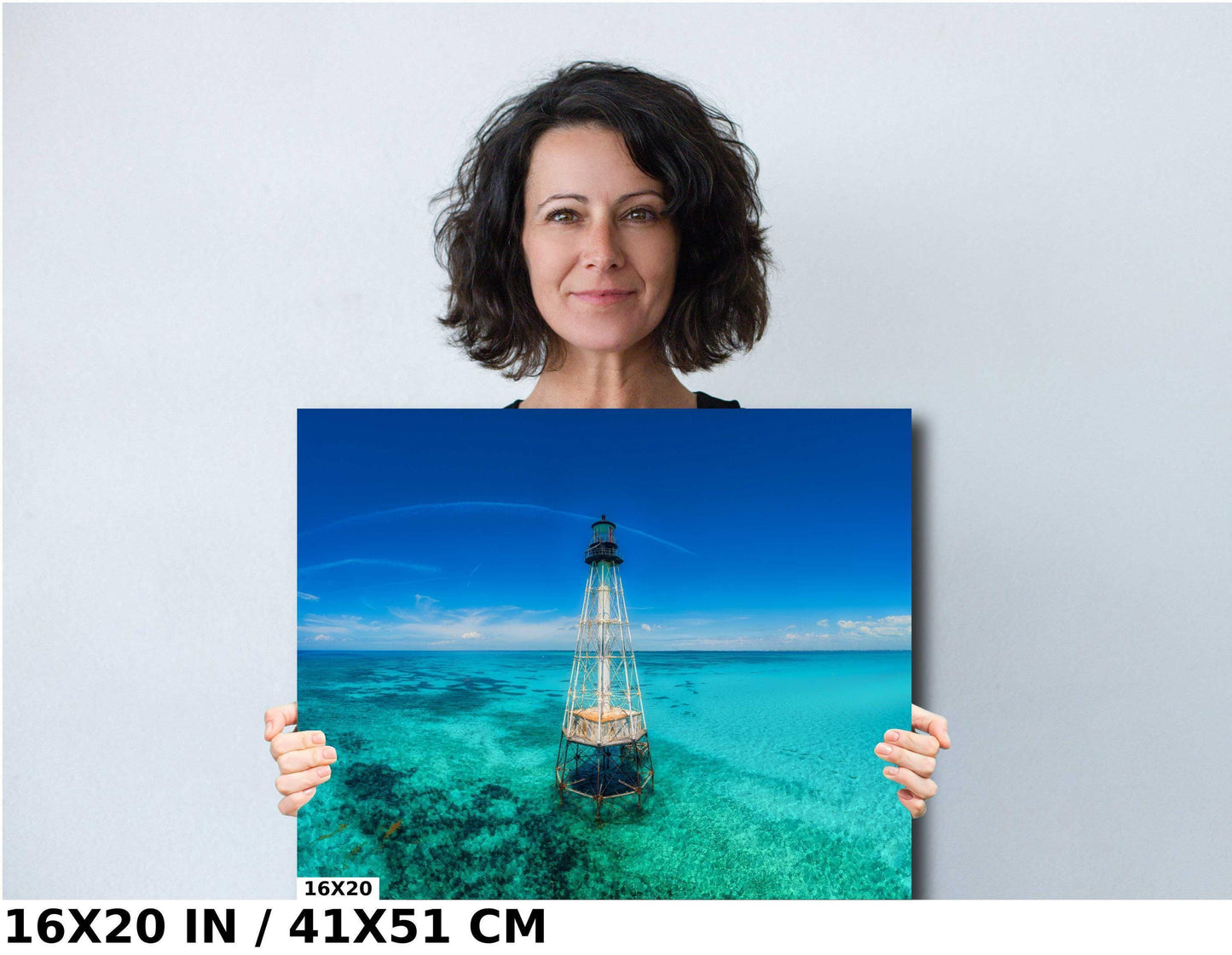 Alligator Reef Lighthouse Wall Art - Coastal Canvas Print | Nautical Home Decor