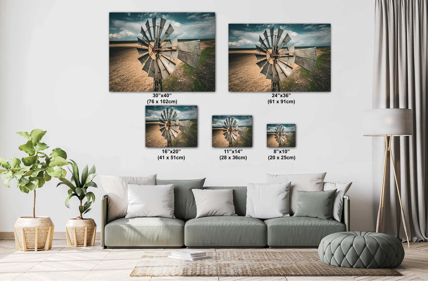 Rustic Windmill Wall Art - Farm Landscape Print | Canvas, Metal & Acrylic Decor