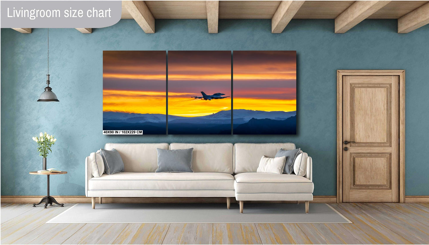 F-16 MIG Killer Wall Art – Fighter Jet Decor | Military Aircraft Canvas Print