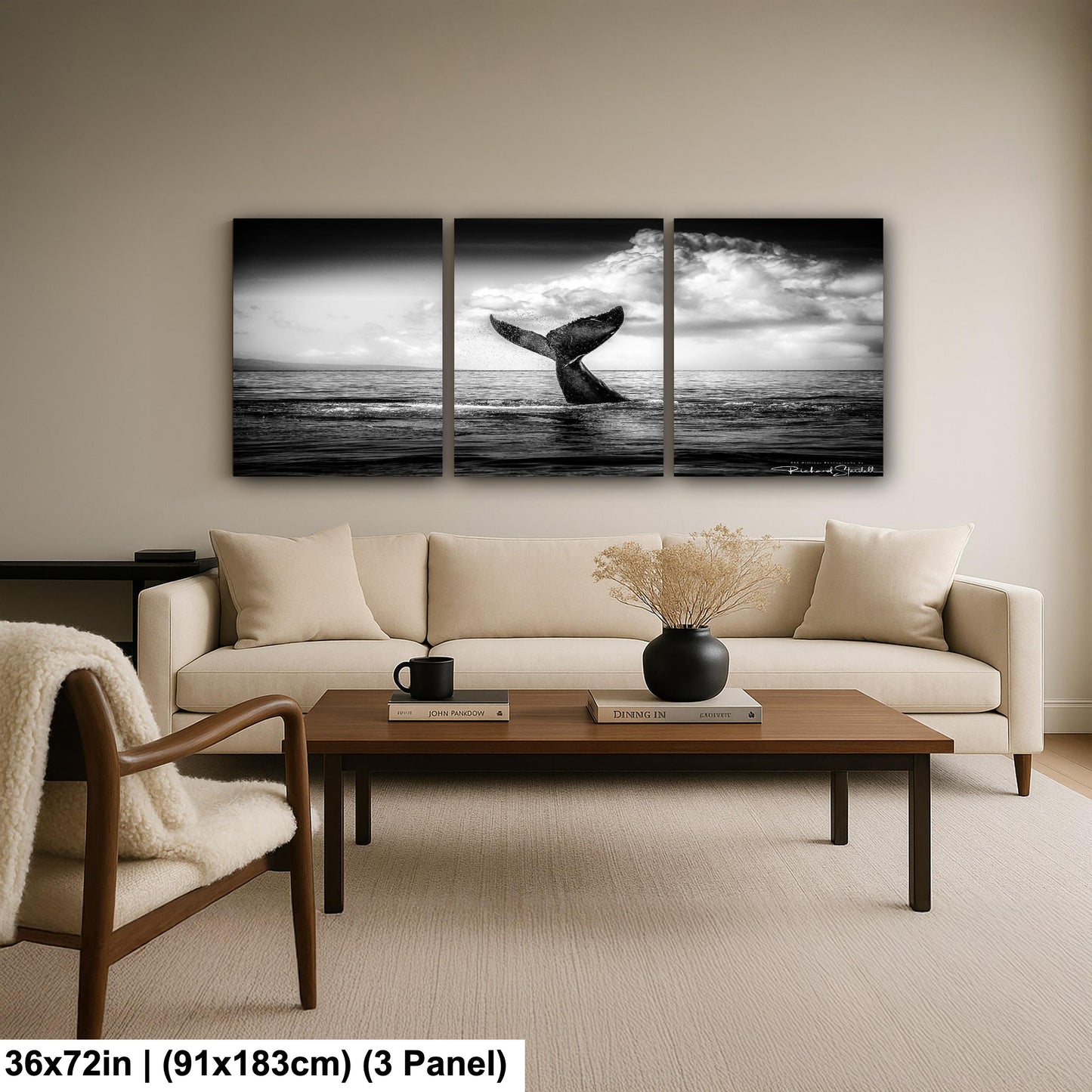 Humpback Whale Wall Art – Ocean Photo Print | Ready to Hang Canvas Decor