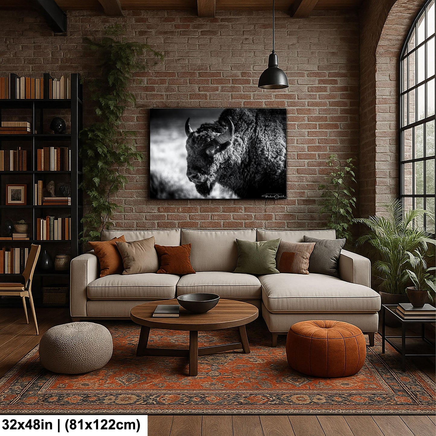 Buffalo Wall Art: Rustic Wildlife Photography - Ready to Hang