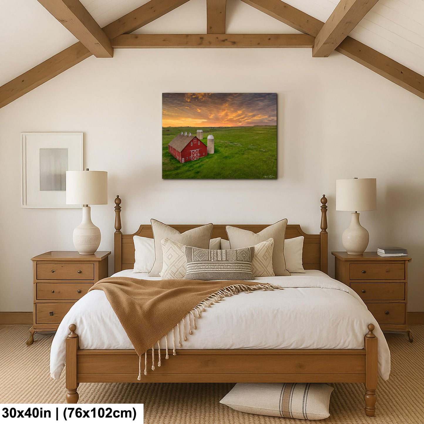 Farm Landscape Photography Print - John Deere Tractor on Premium Photo Paper