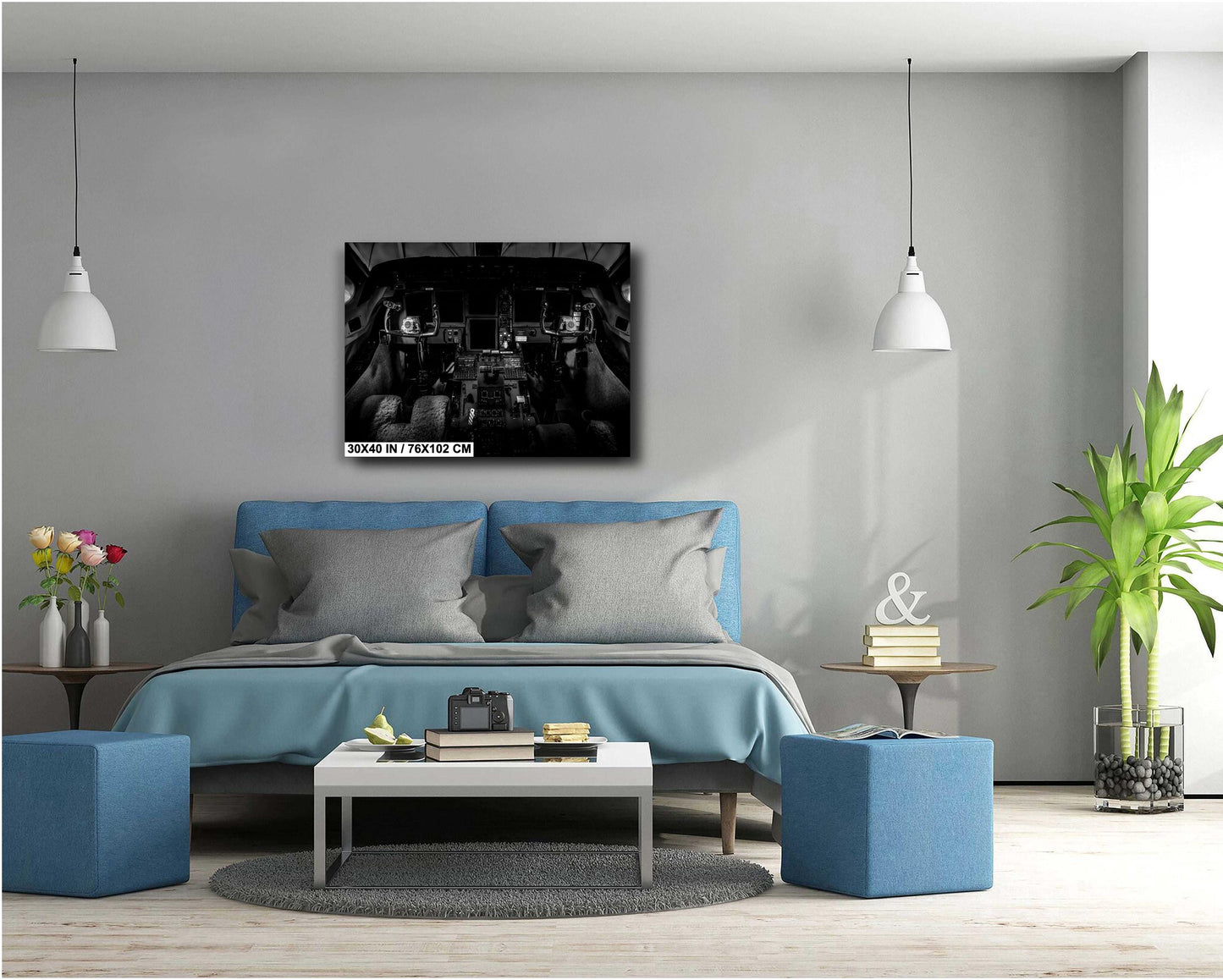 Gulfstream V Cockpit - Pilot Cockpit Print | Ready To Hang Canvas & Metal Aviation Print