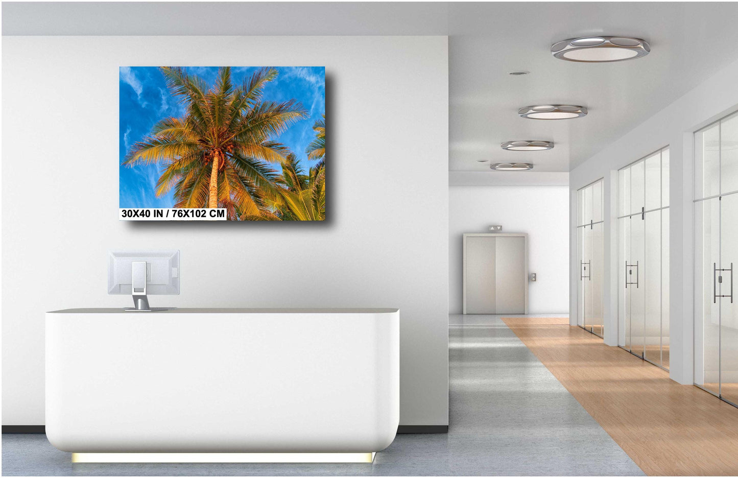 Palm Tree Wall Art - Tropical Canvas Print & Metal Wall Decor for Beach House