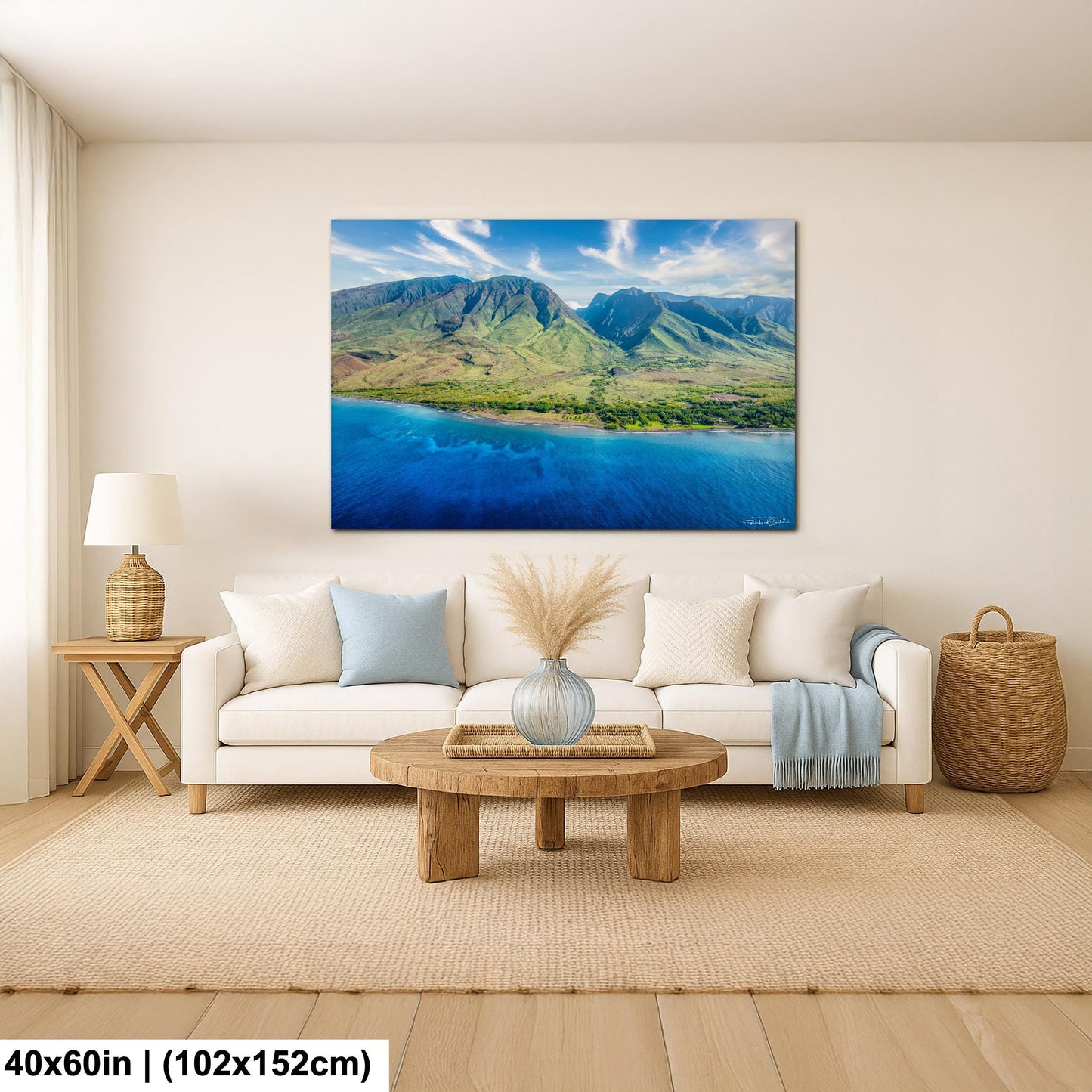 Maui Island Wall Art - Vibrant Hawaiian Landscape Art | Coastal Colors Decor