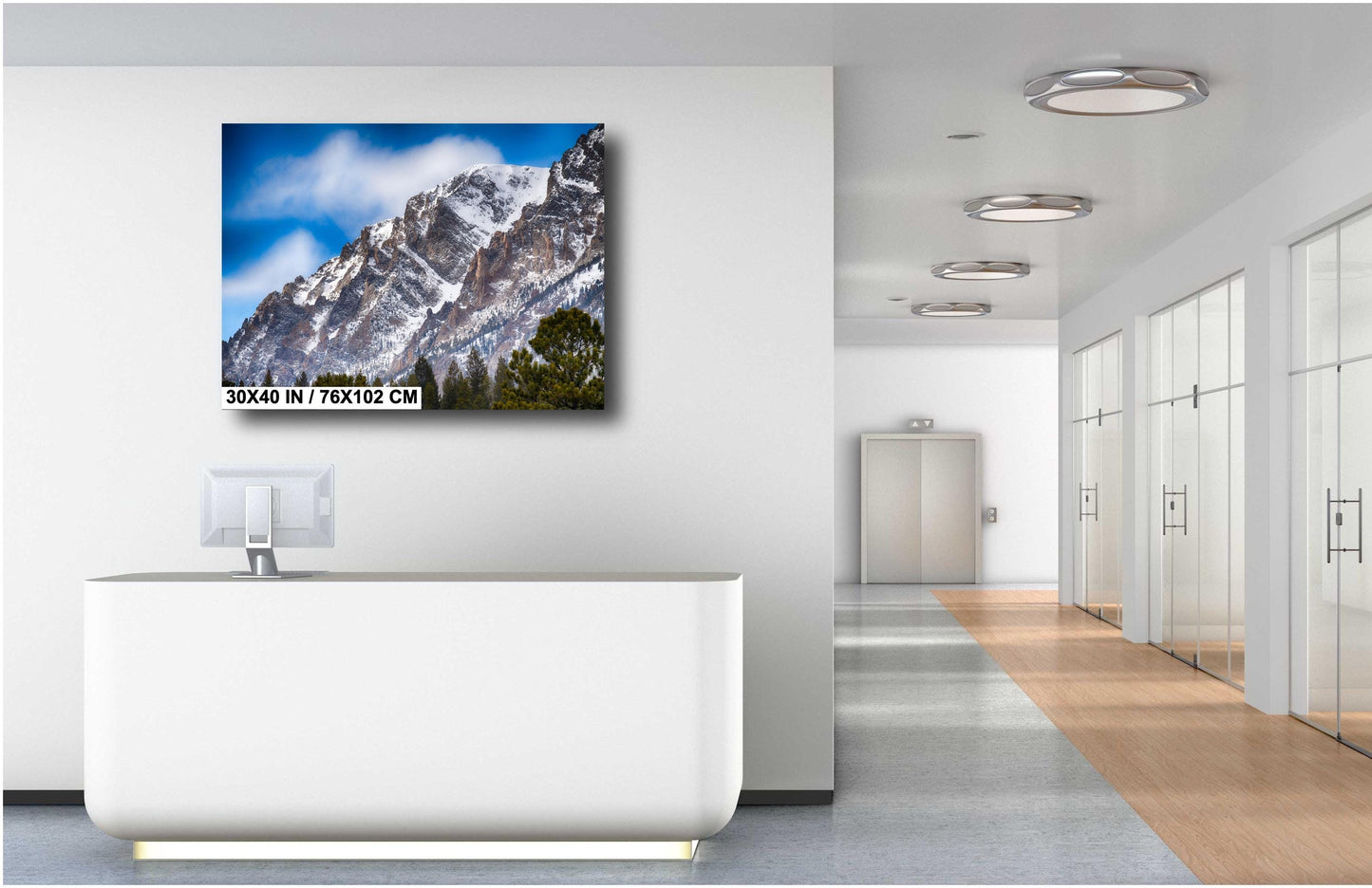 Mountain Canvas Wall Art - Scenic Rocky Mountain Decor | Durable Landscape Canvas Art