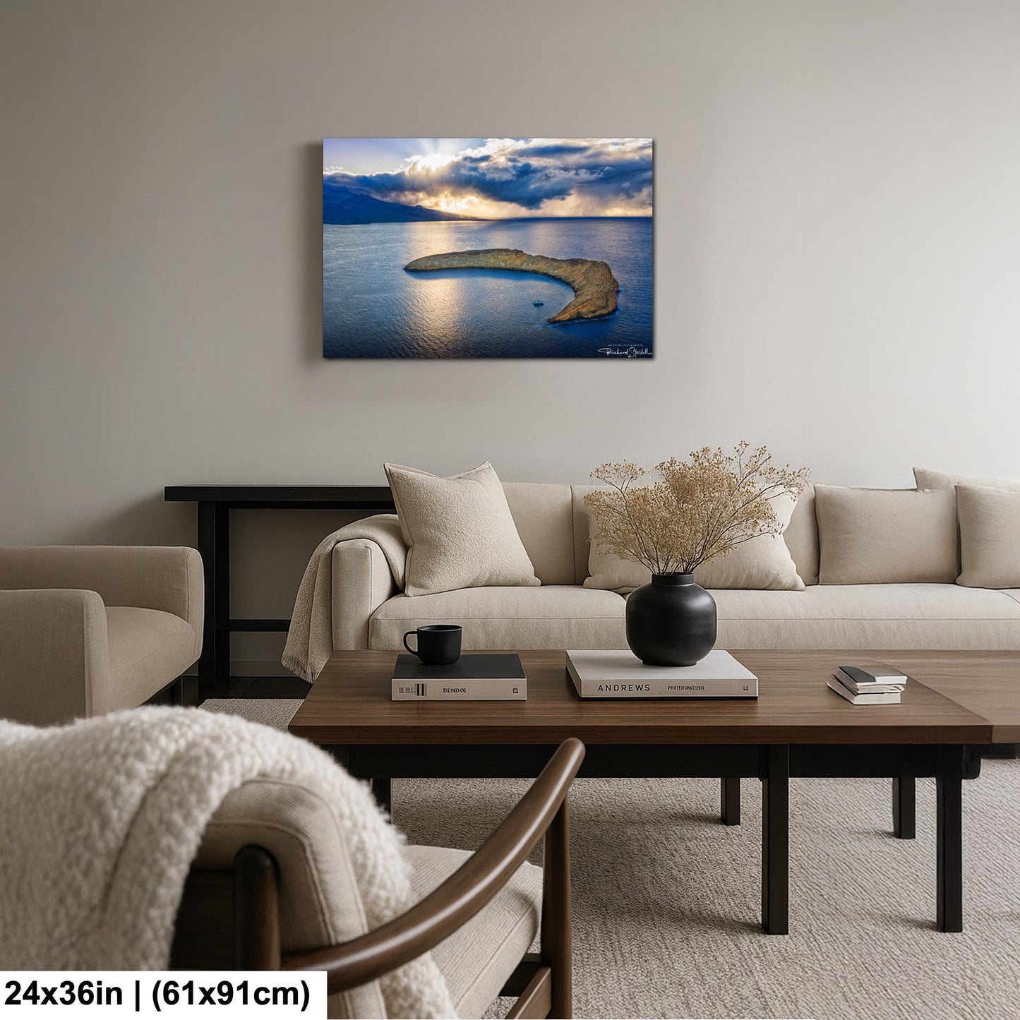 Hawaii Wall Art Print: Molokini Crater Sunrise - Coastal Landscape