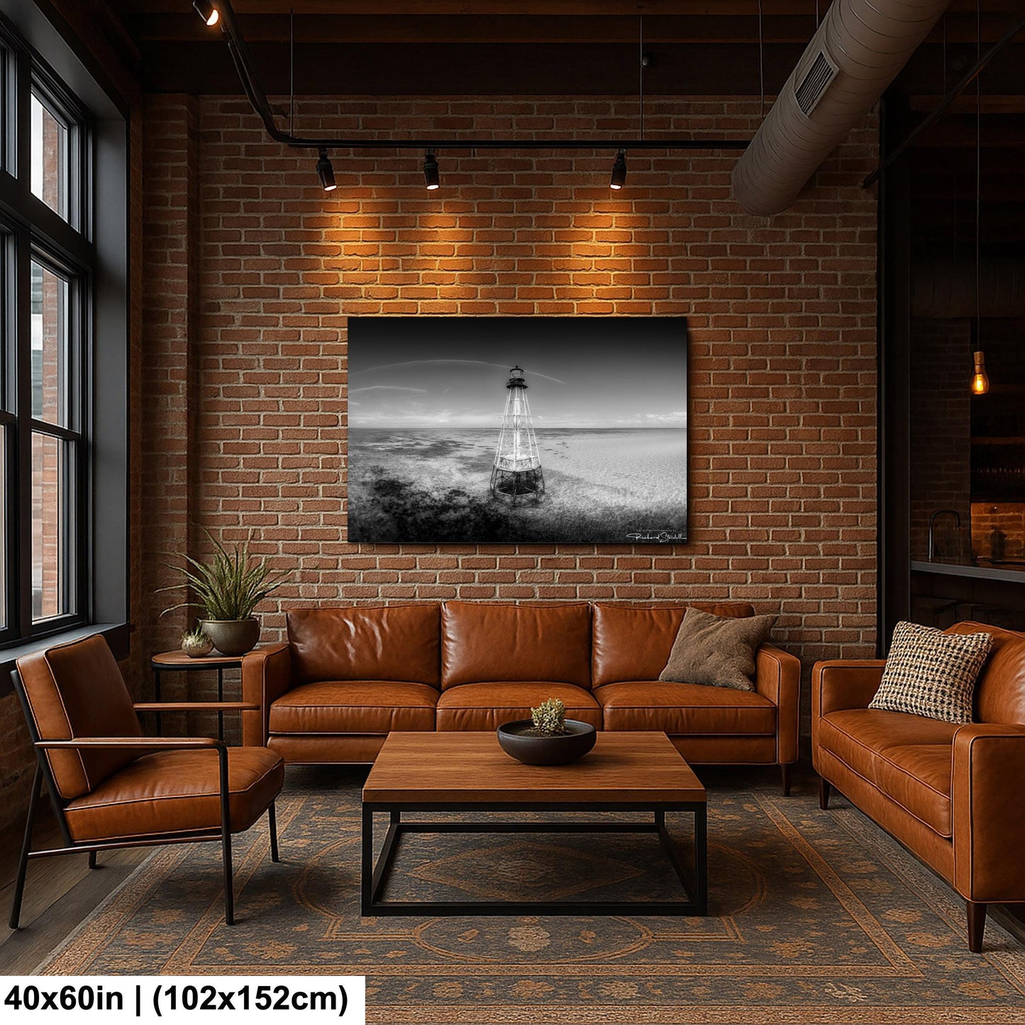 Florida Keys Lighthouse Print, Alligator Reef, Islamorada (Coastal Wall Art)
