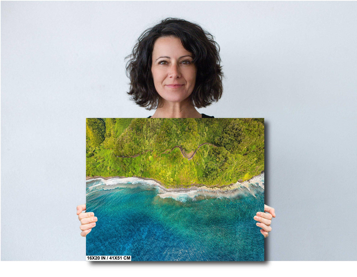 Road to Hana Wall Art – Maui Coastal Print | Vibrant Tropical Canvas Decor