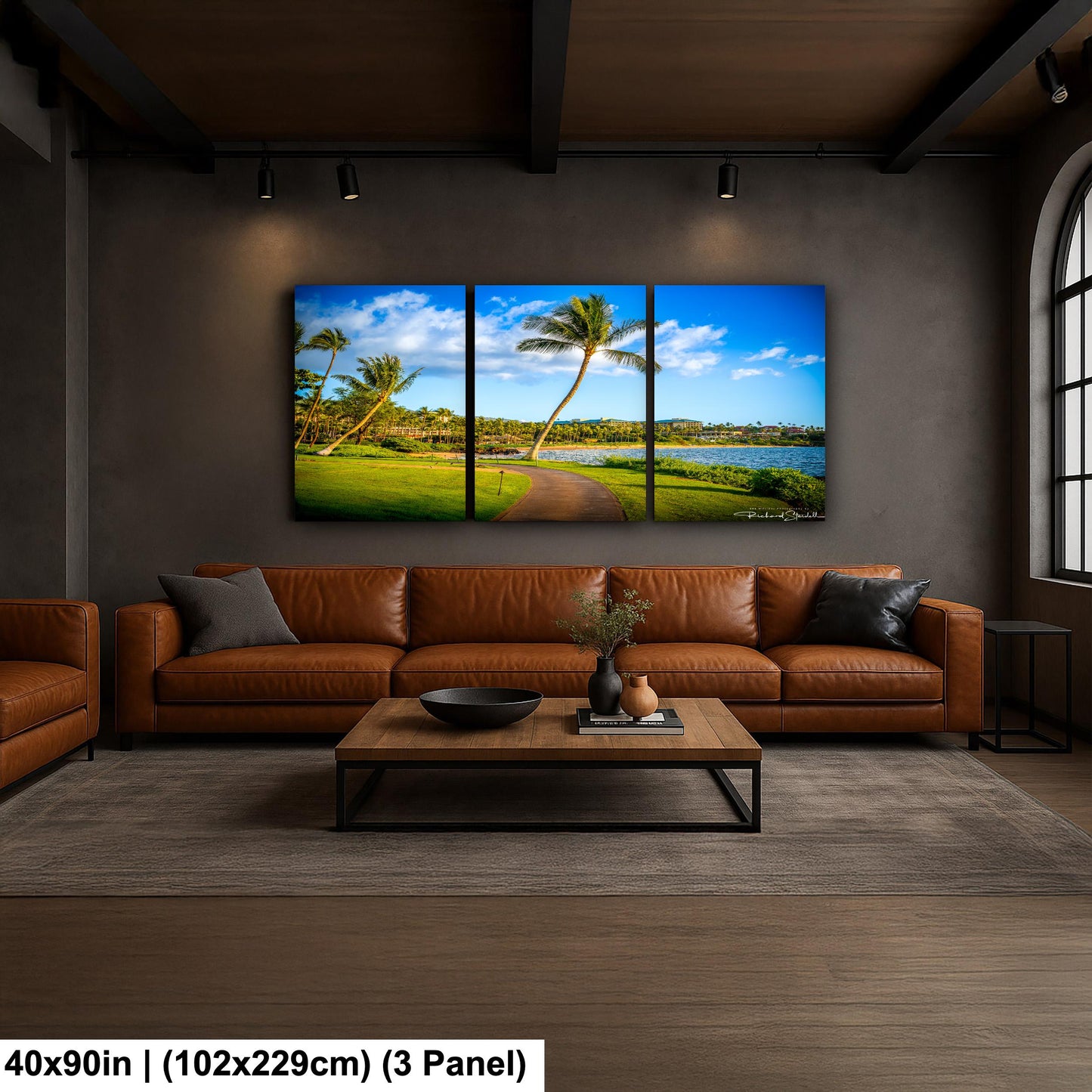 Wailea Walking Path Print - Tropical Island Wall Art | Premium Canvas Decor