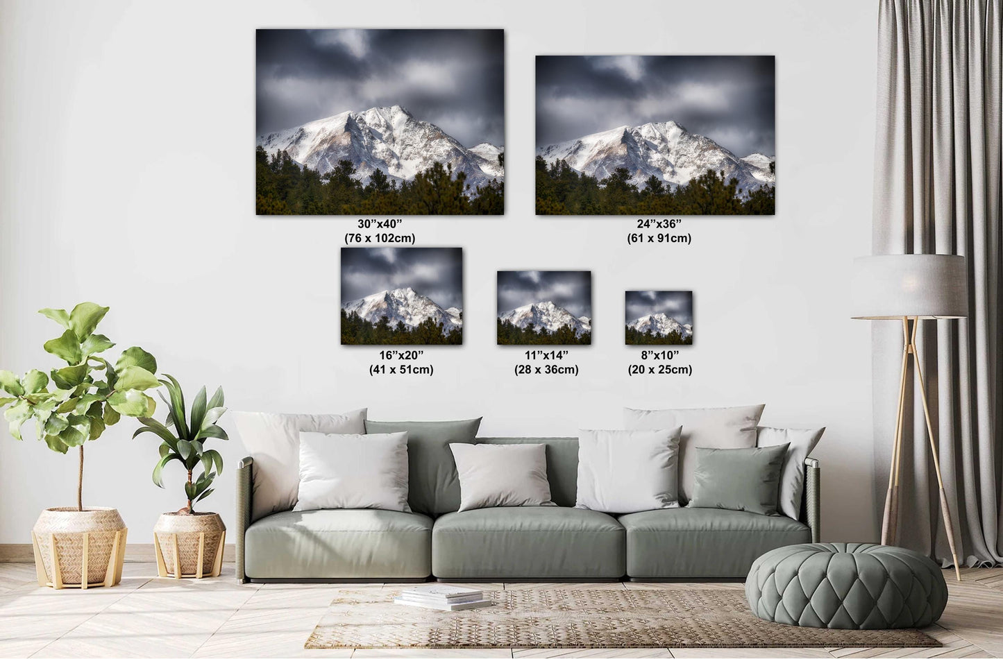 Rocky Mountain Wall Art – Winter Mountain Landscape Print on Premium Photo Paper