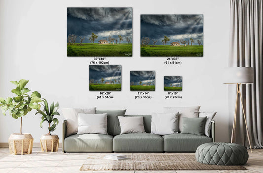 Thunderstorm Wall Art - Colorado Storm Photo Canvas Print | Rustic Farmhouse Decor