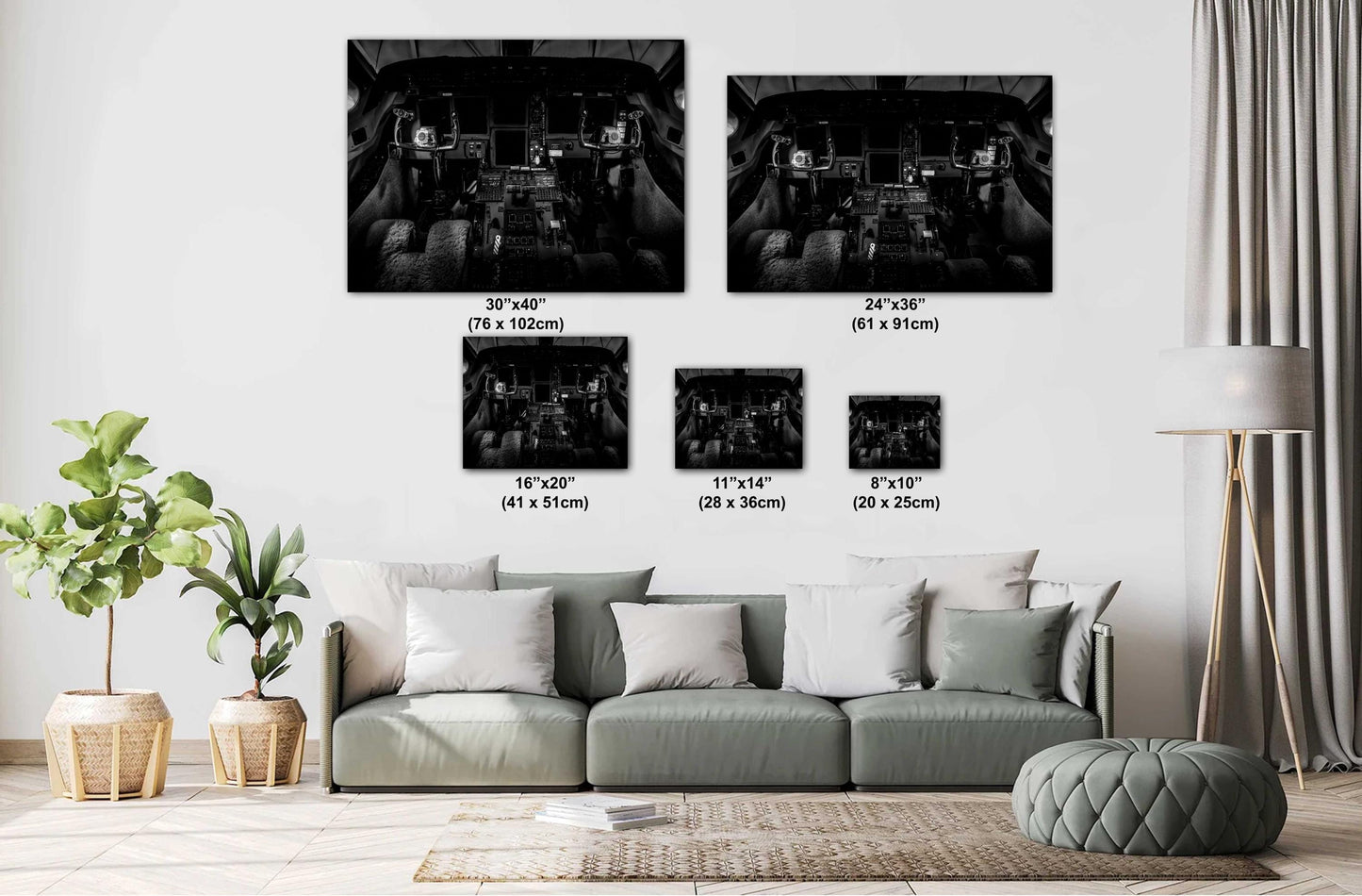 Gulfstream V Cockpit - Pilot Cockpit Print | Ready To Hang Canvas & Metal Aviation Print