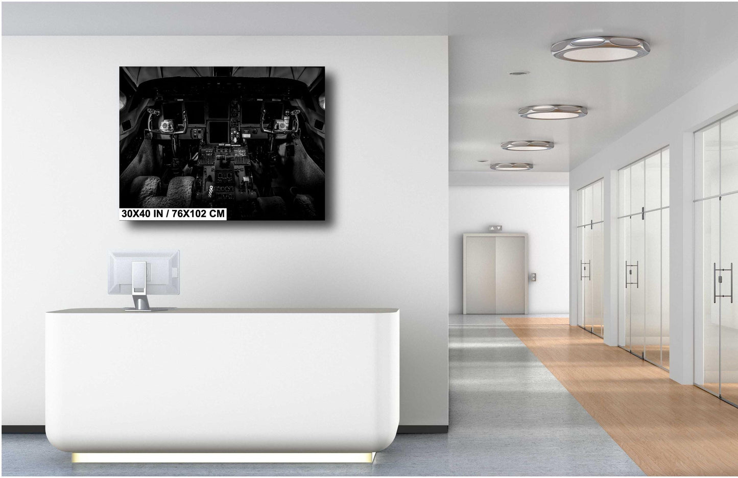 Gulfstream V Cockpit - Pilot Cockpit Print | Ready To Hang Canvas & Metal Aviation Print