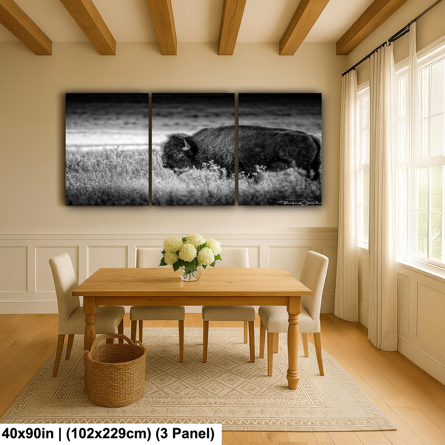Buffalo Wall Art: Rustic Wildlife Photography - Ready to Hang