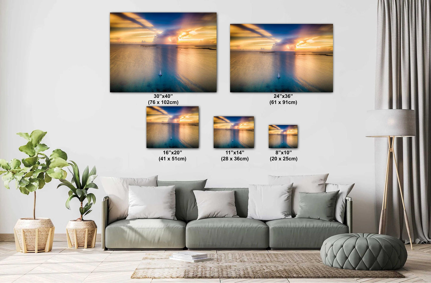 Florida Keys Wall Art - Sunset Canvas Print | Ready to Hang Nautical Decor