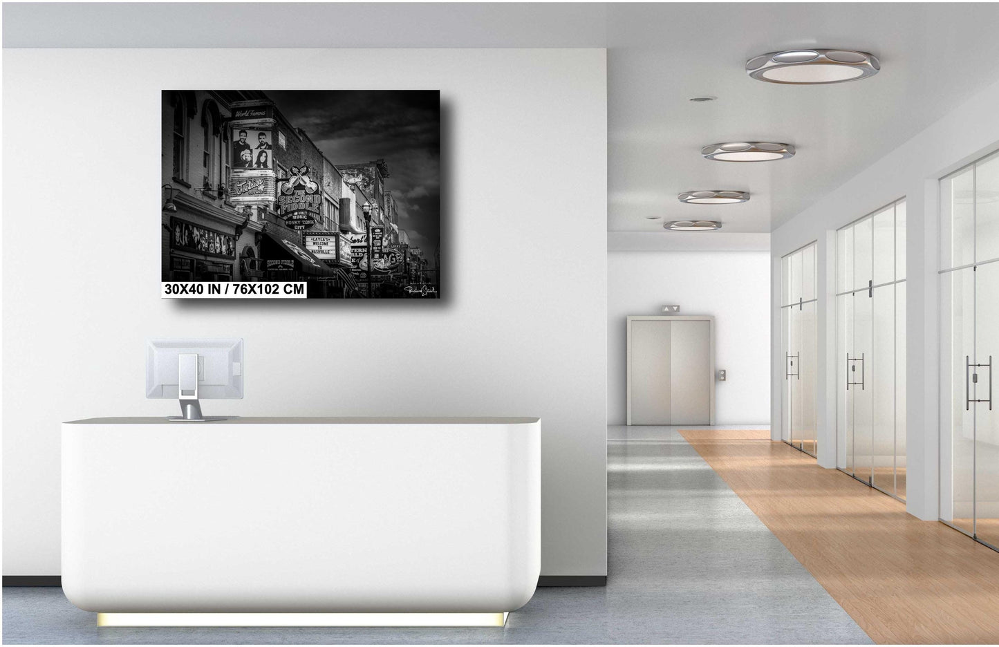 Nashville Wall Art Print - Downtown Skyline Decor | Country Bar Photography