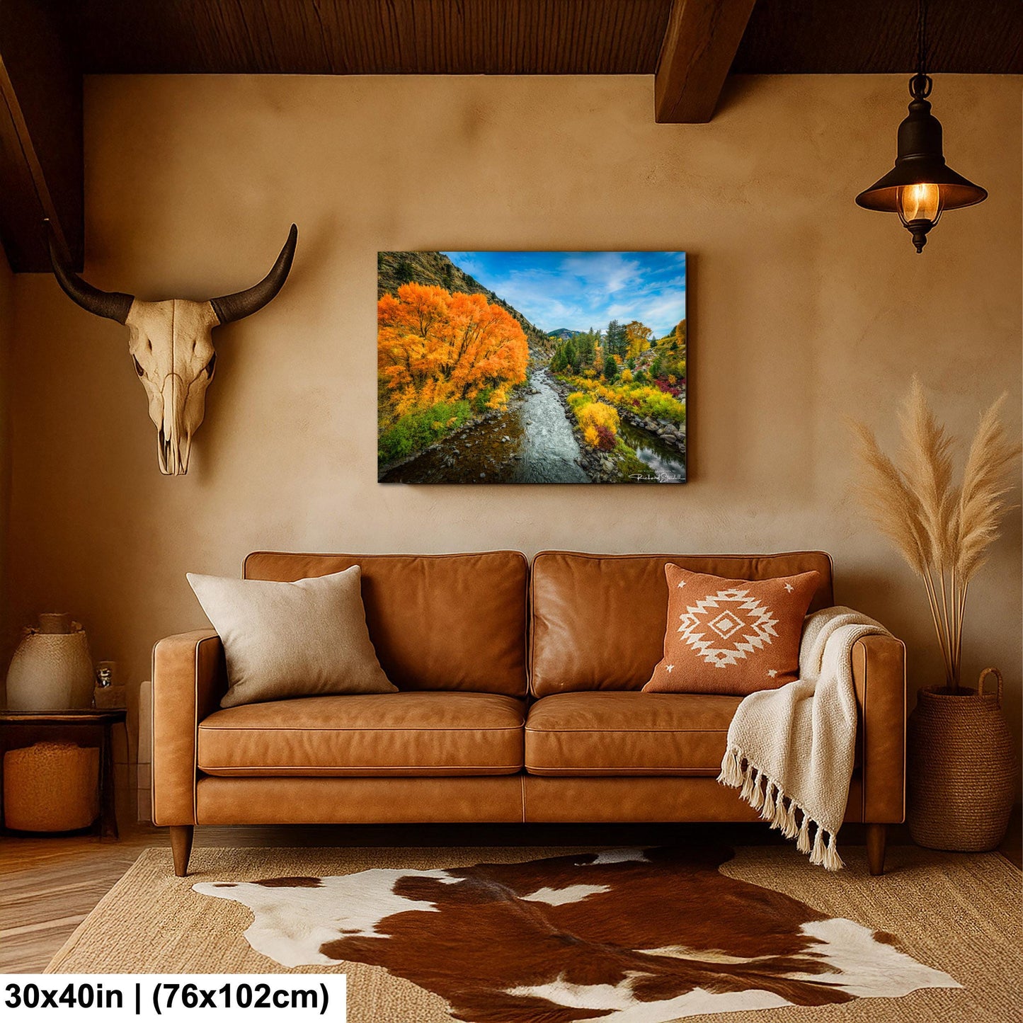 Colorado Mountain Landscape Print: Colorado Autumn Trees (Canvas or Metal)