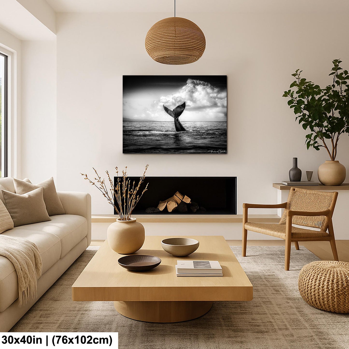 Humpback Whale Wall Art – Ocean Photo Print | Ready to Hang Canvas Decor