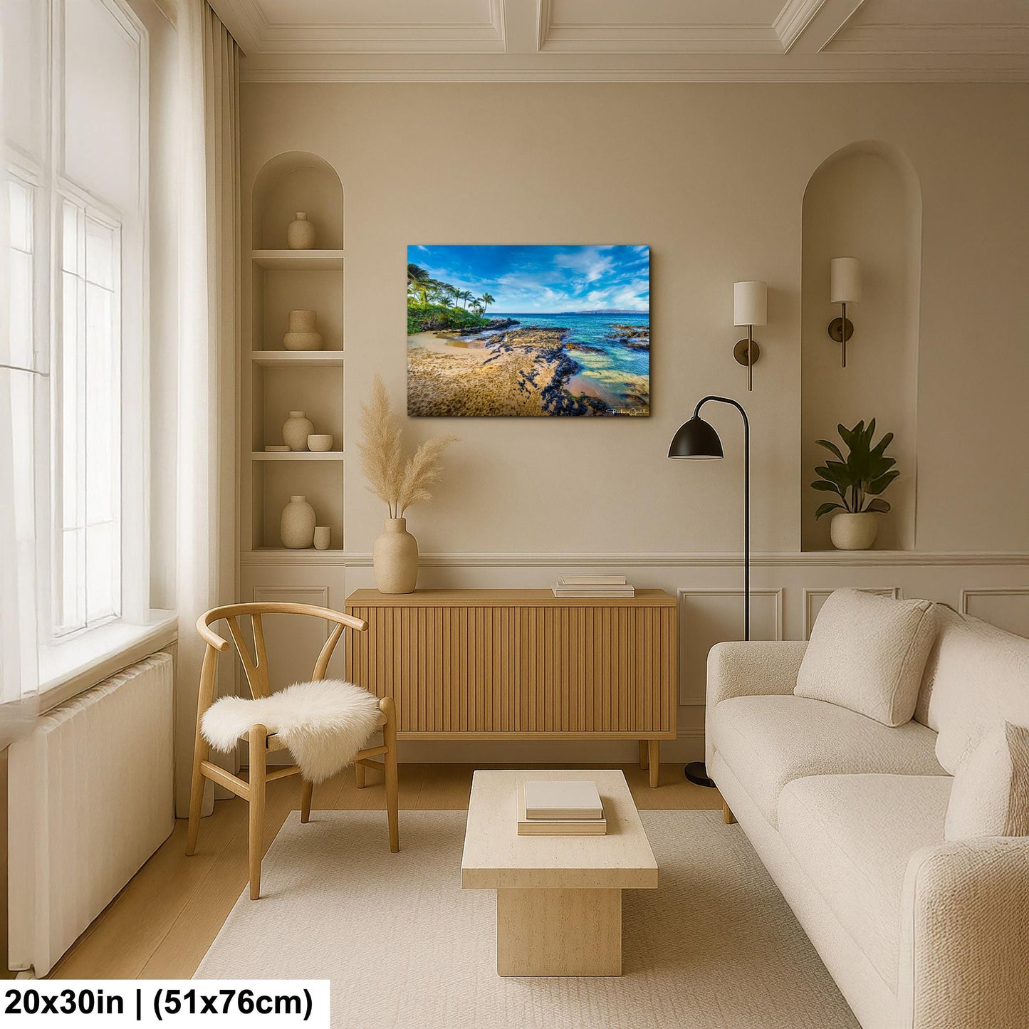 Maui Secret Beach Print - Sunrise Ocean Decor on Premium Photo Paper
