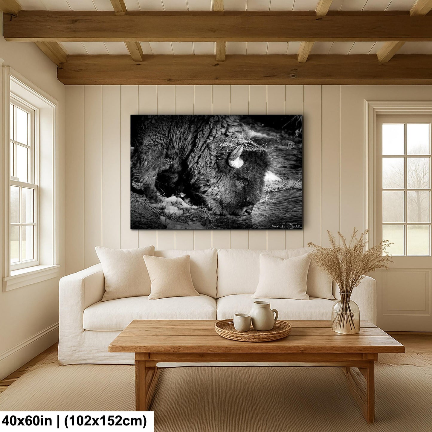 Buffalo Wall Art: Rustic Wildlife Photography - Ready to Hang