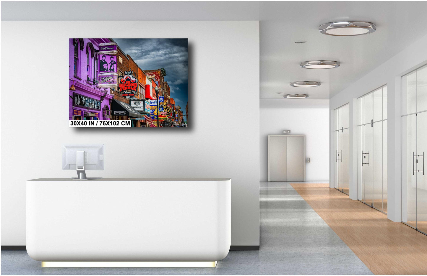 Nashville Wall Art Print - Downtown Music City Skyline Metal Photo Print