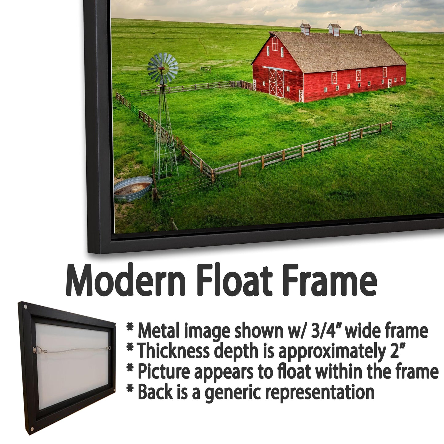 Farmhouse Wall Art – Weathered Barn Art With Stormy Sky Canvas | Rustic Wall Decor