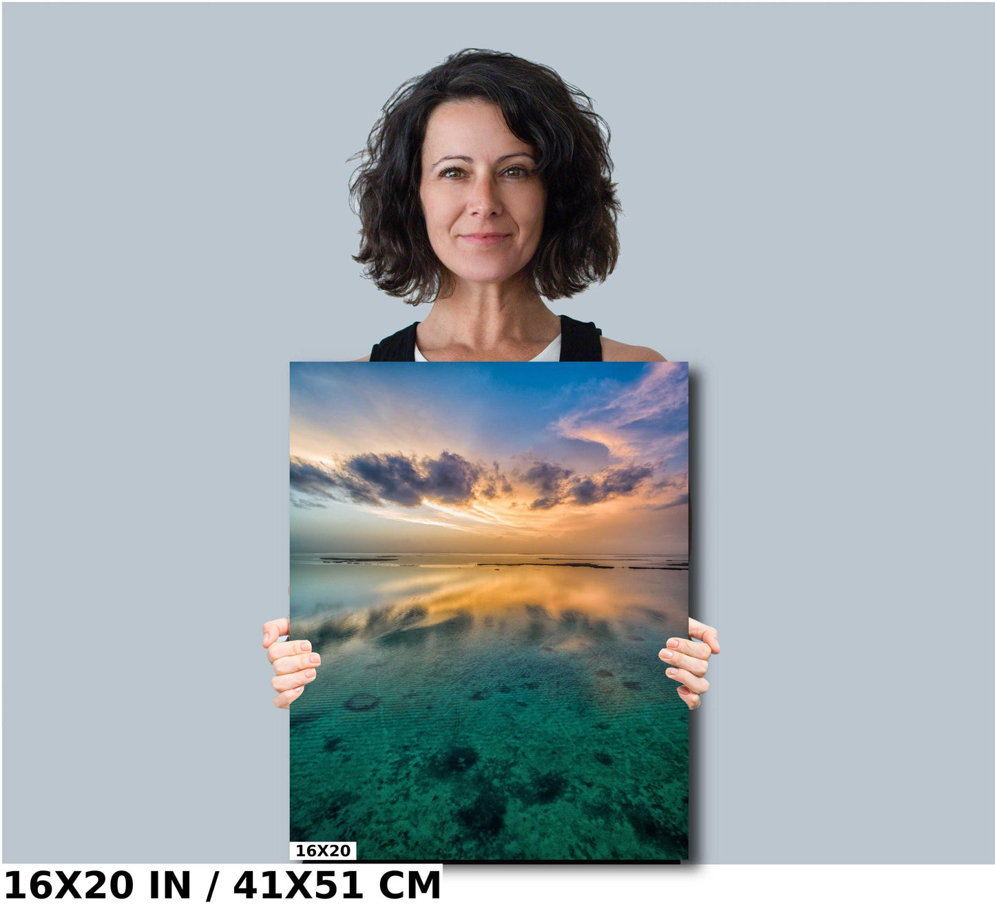 Florida Keys Sunset Art - Tropical Seascape Decor | Aerial Ocean Photography Print