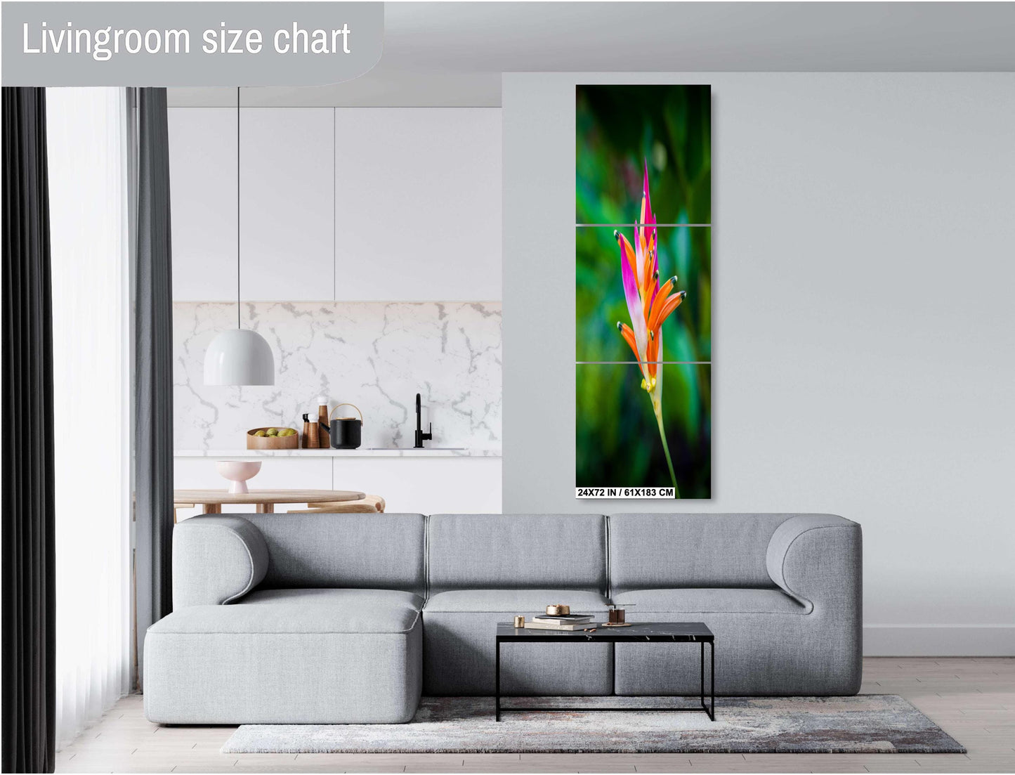 Heliconia Flower Wall Art - Tropical Flower Art | Vibrant Acrylic Prints