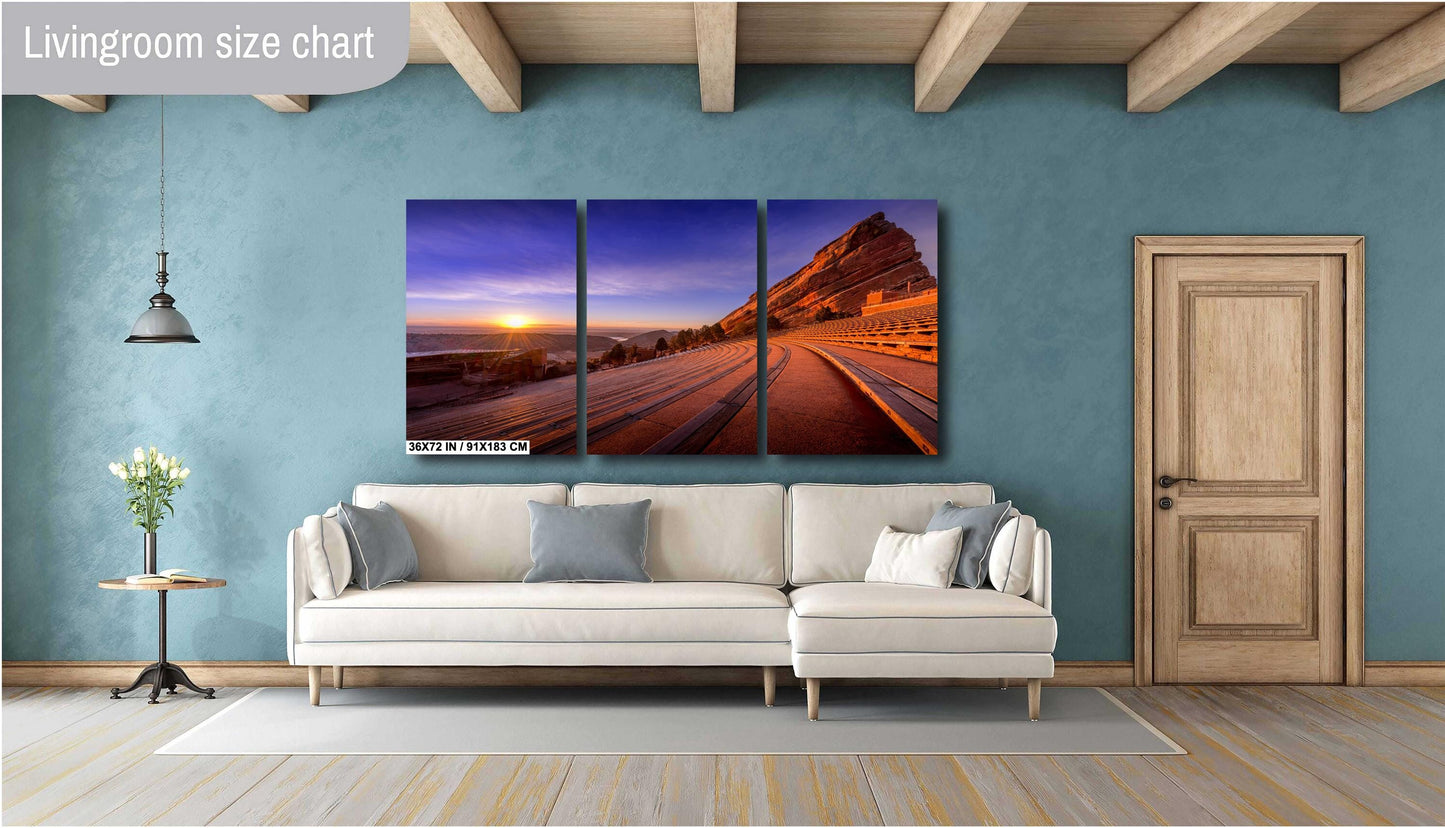 Red Rocks Landscape Print – Colorado Wall Art | Sunrise Canvas & Metal Photo