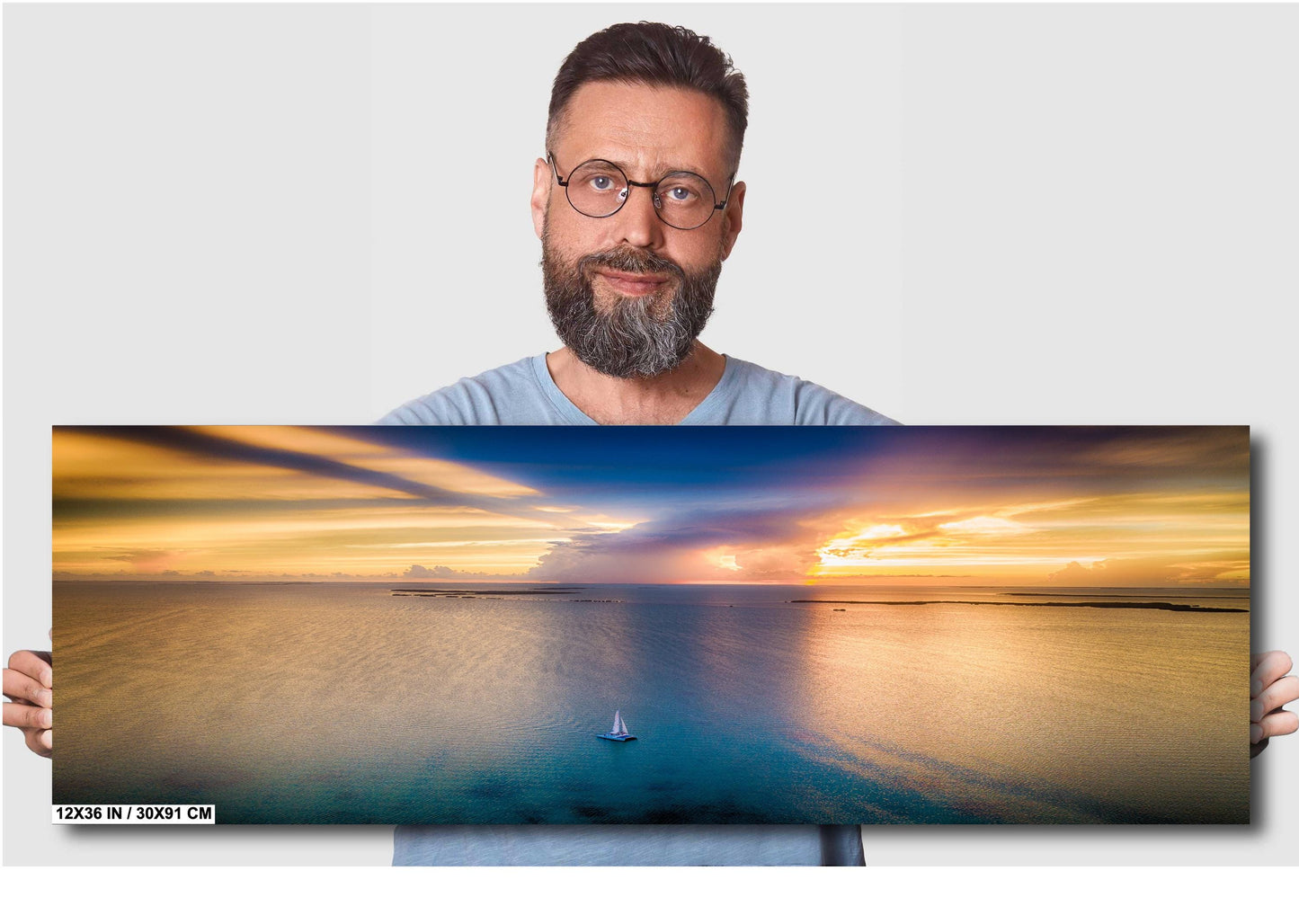 Florida Keys Wall Art - Sunset Canvas Print | Ready to Hang Nautical Decor