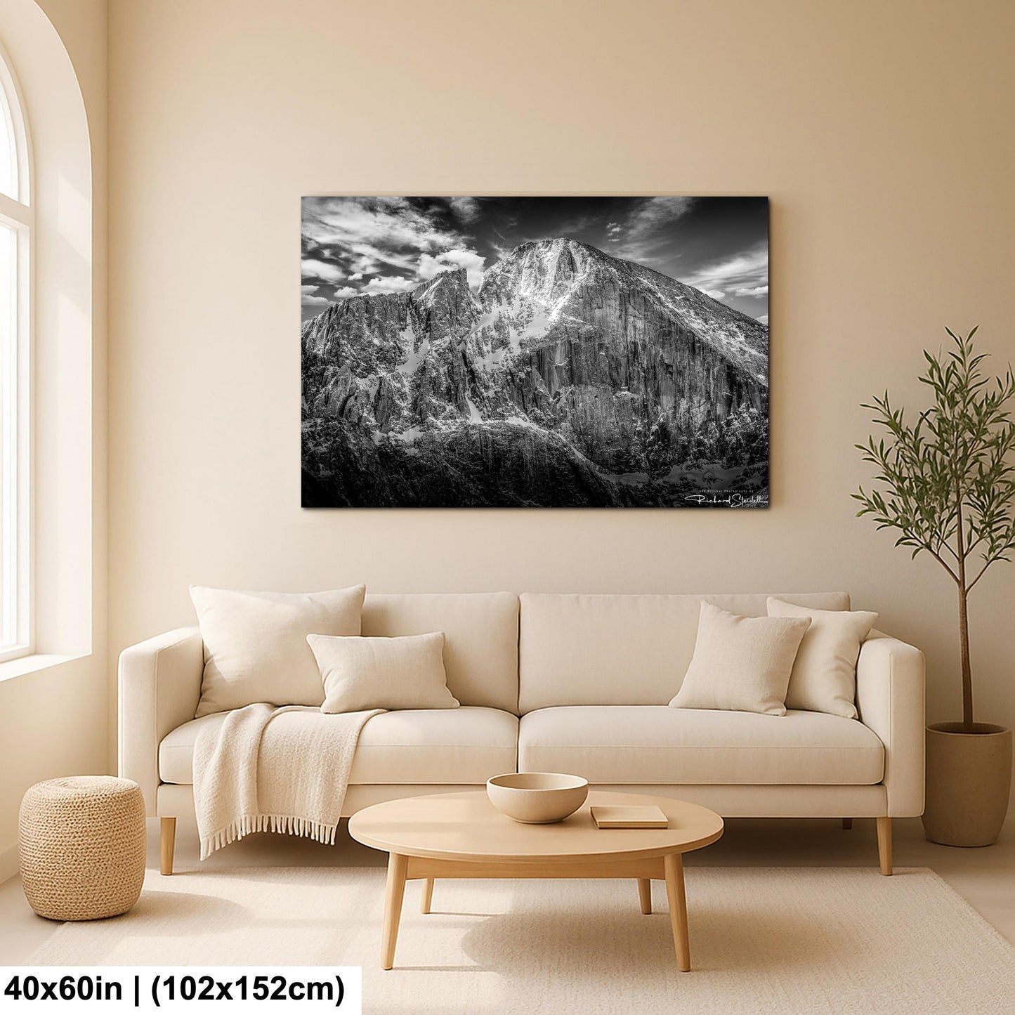 Rocky Mountain Wall Art – Longs Peak Print on Premium Photo Paper Canvas