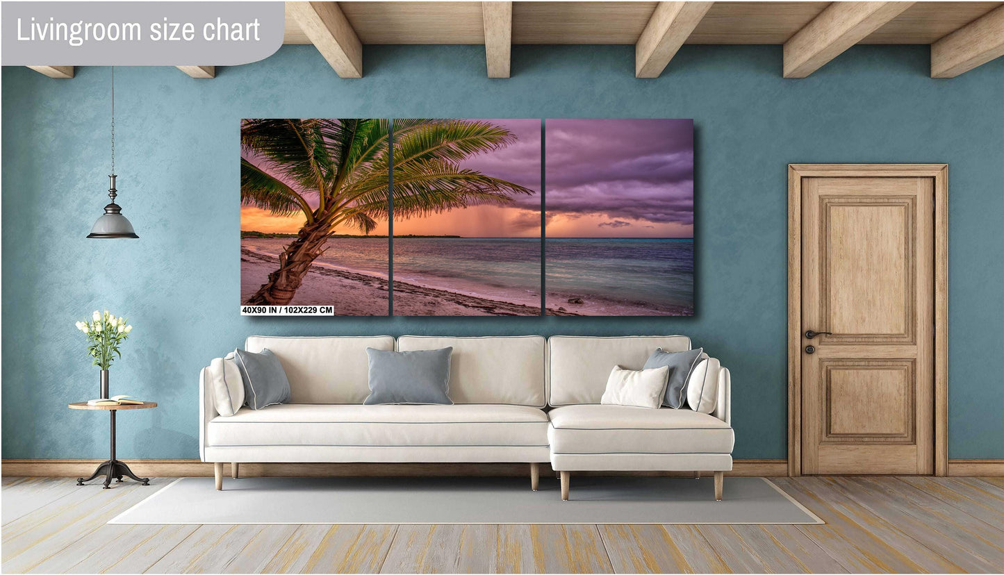Tulum Tropical Wall Art – Vibrant Beach Scene Canvas & Aluminum Metal Print