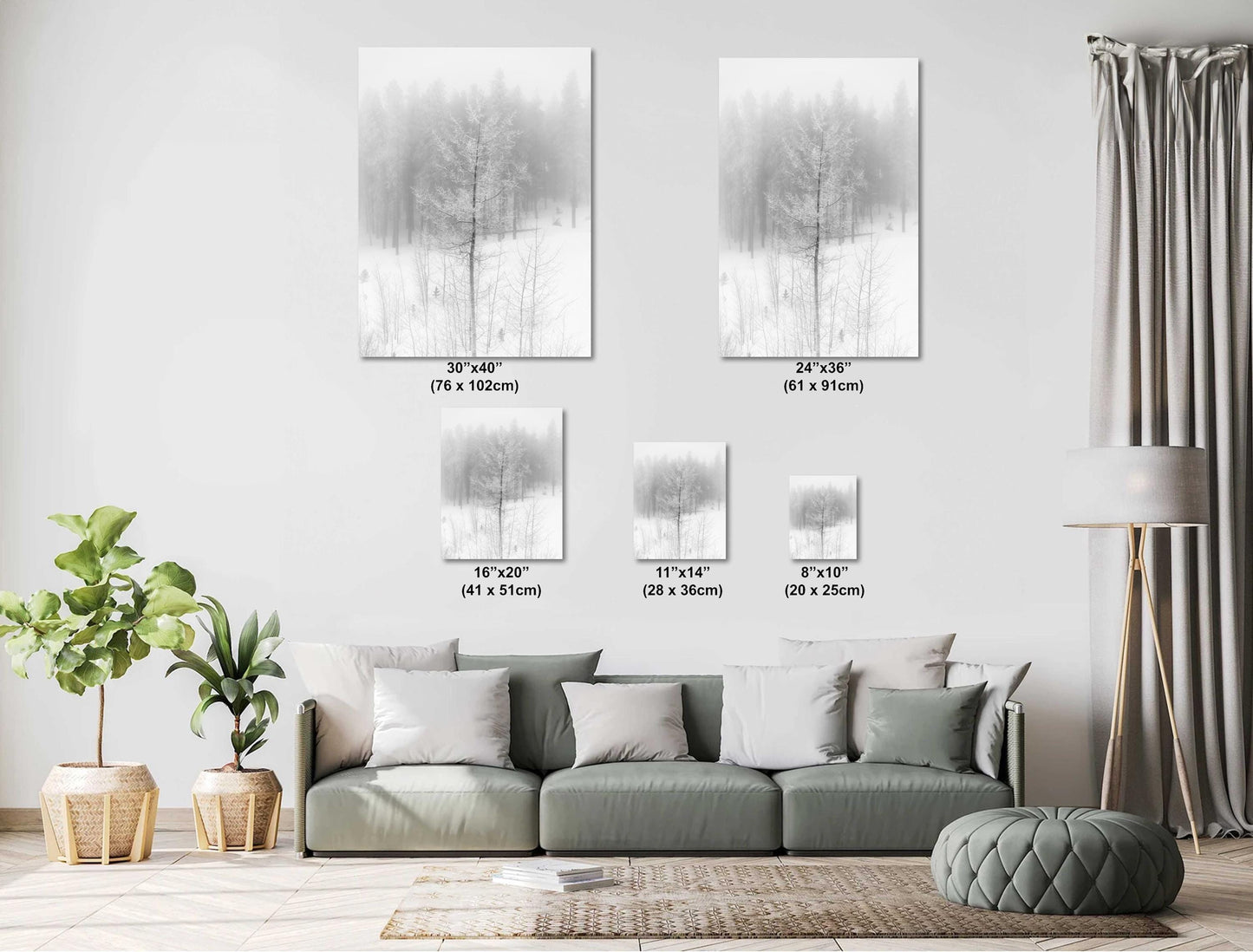 Winter Landscape Decor – Cozy Cabin Snowy Scene Print | Rustic Seasonal Wall Art