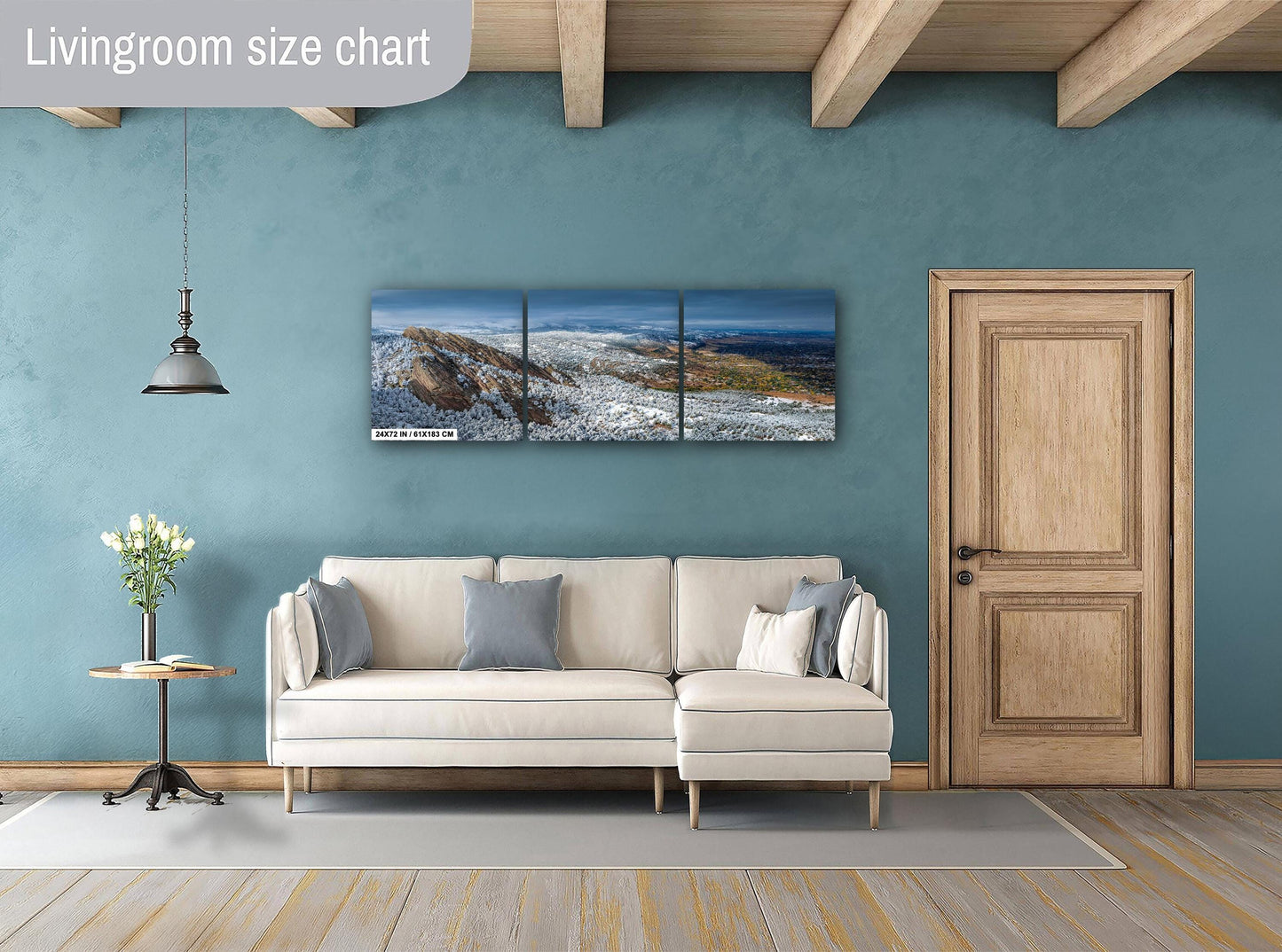 Boulder Flatirons Wall Art – Colorado Mountain Decor | Rustic Cabin Print