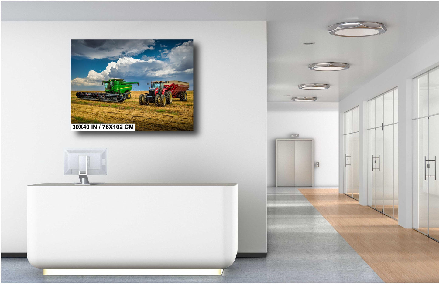 John Deere Tractor Art - Versatile Tractor Print | Rustic Country Decor Canvas