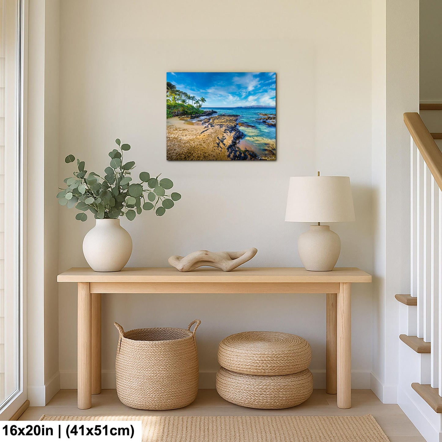 Maui Secret Beach Print - Sunrise Ocean Decor on Premium Photo Paper