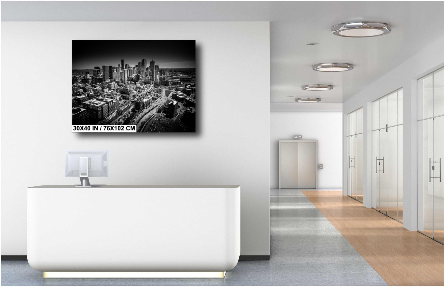 Denver Skyline Wall Art - Modern Cityscape Decor for Home & Office Wall Hanging