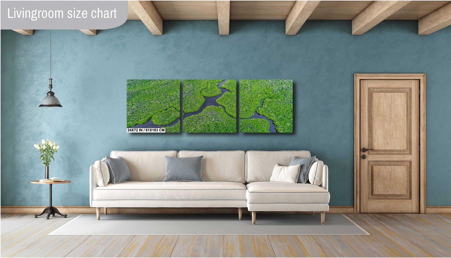Aerial Mangrove Wall Art - Nature Photography Canvas | Eco-Friendly Tropical Décor