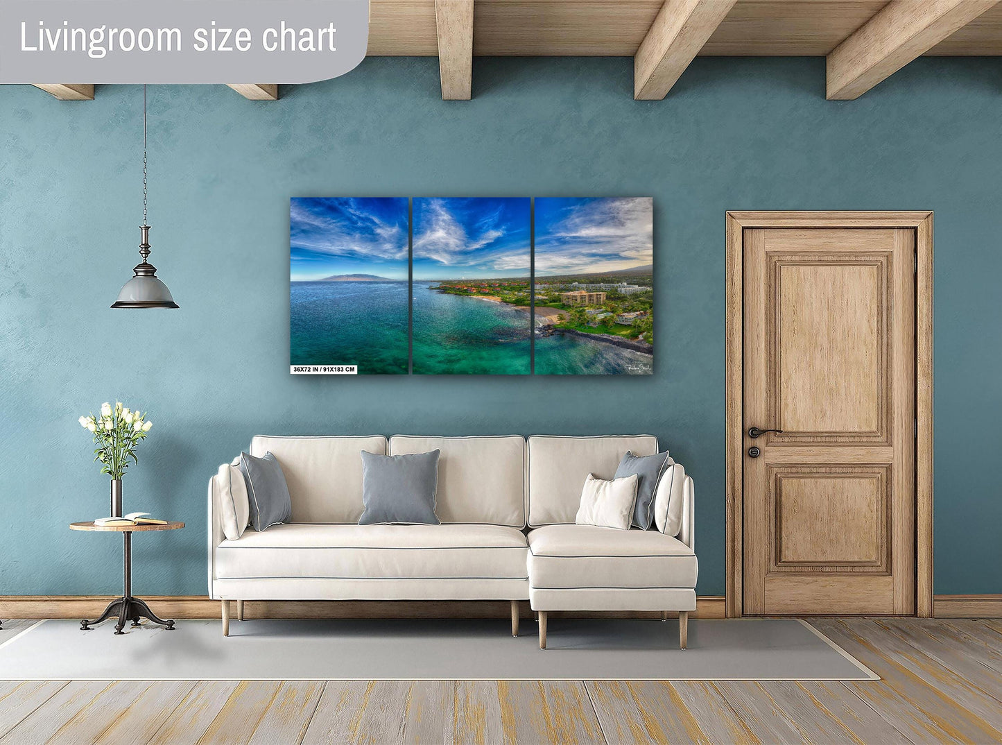 Maui Wall Art Metal Print – Wailea Photo Canvas | Tropical Palm Tree Wall Decor