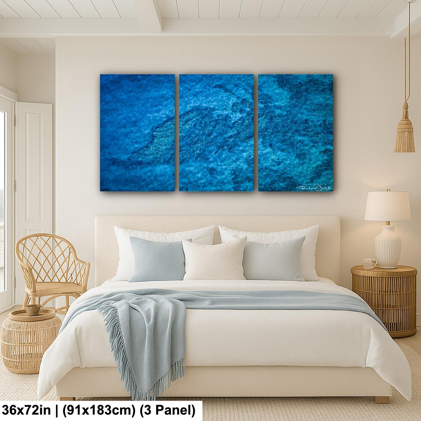 Ocean Reef Photography: Aerial Beach View - Vibrant Coastal Art