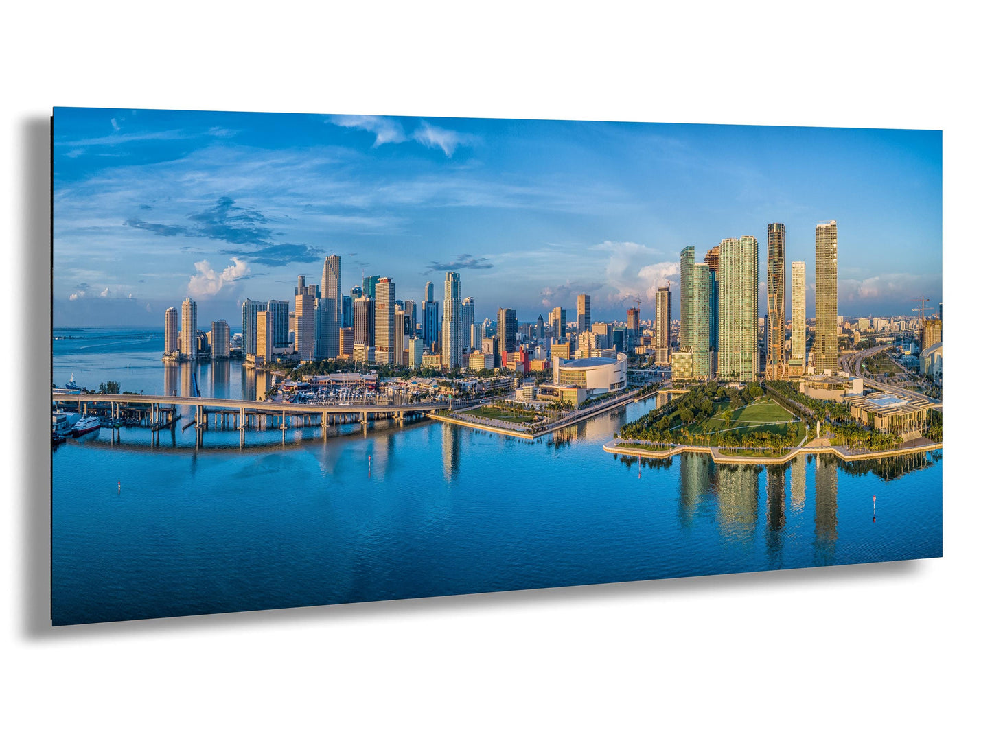 Miami Skyline Wall Art - Panoramic Cityscape On Premium Photo Paper Print