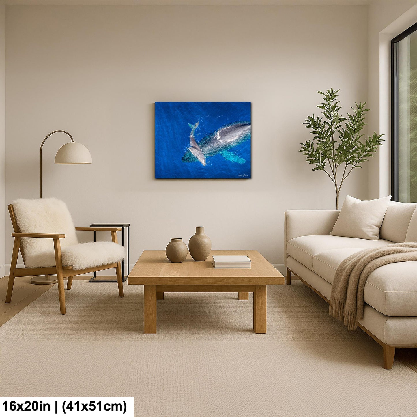 Humpback Whale Wall Art - Ocean Animal Print on Canvas, Metal, or Acrylic