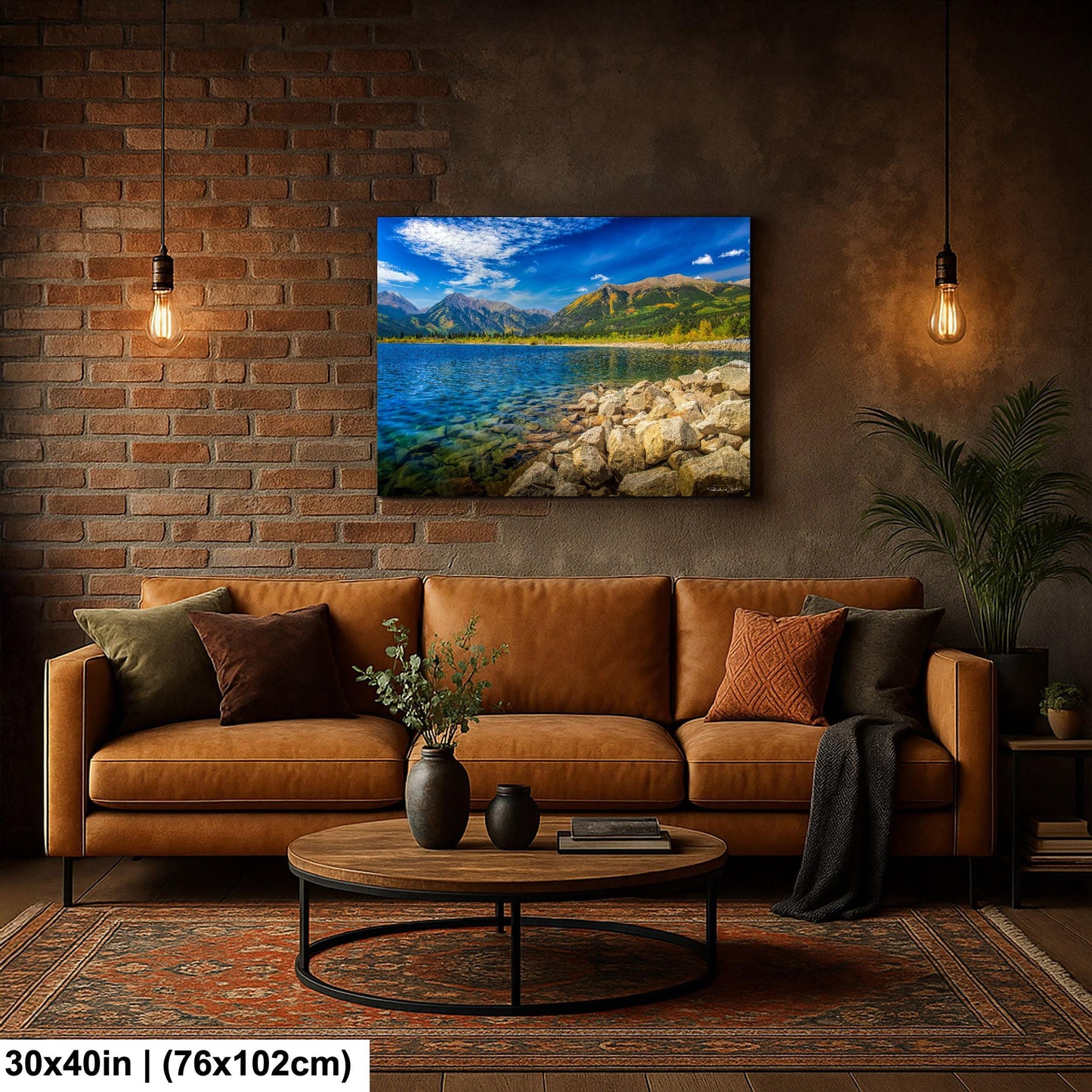 Twin Lakes Colorado Wall Art: Mountain Landscape Canvas or Metal