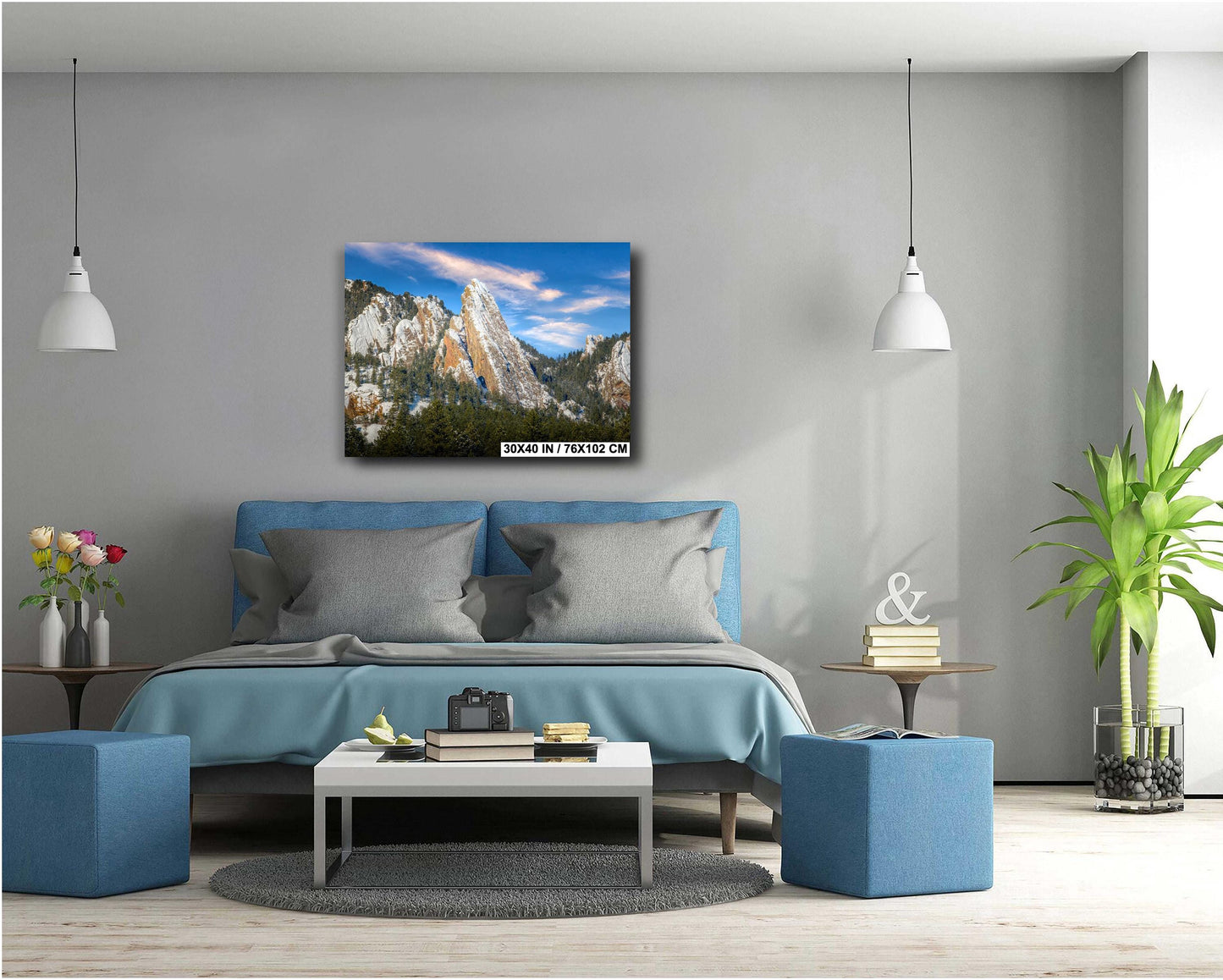 Boulder Flatirons Photo Print – Scenic Mountain Landscape Art | Ready to Hang Canvas