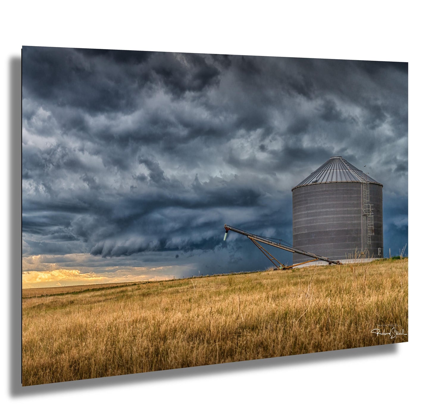 Farm Silo Wall Art | Rustic Country Decor - Grain Bin Landscape Print