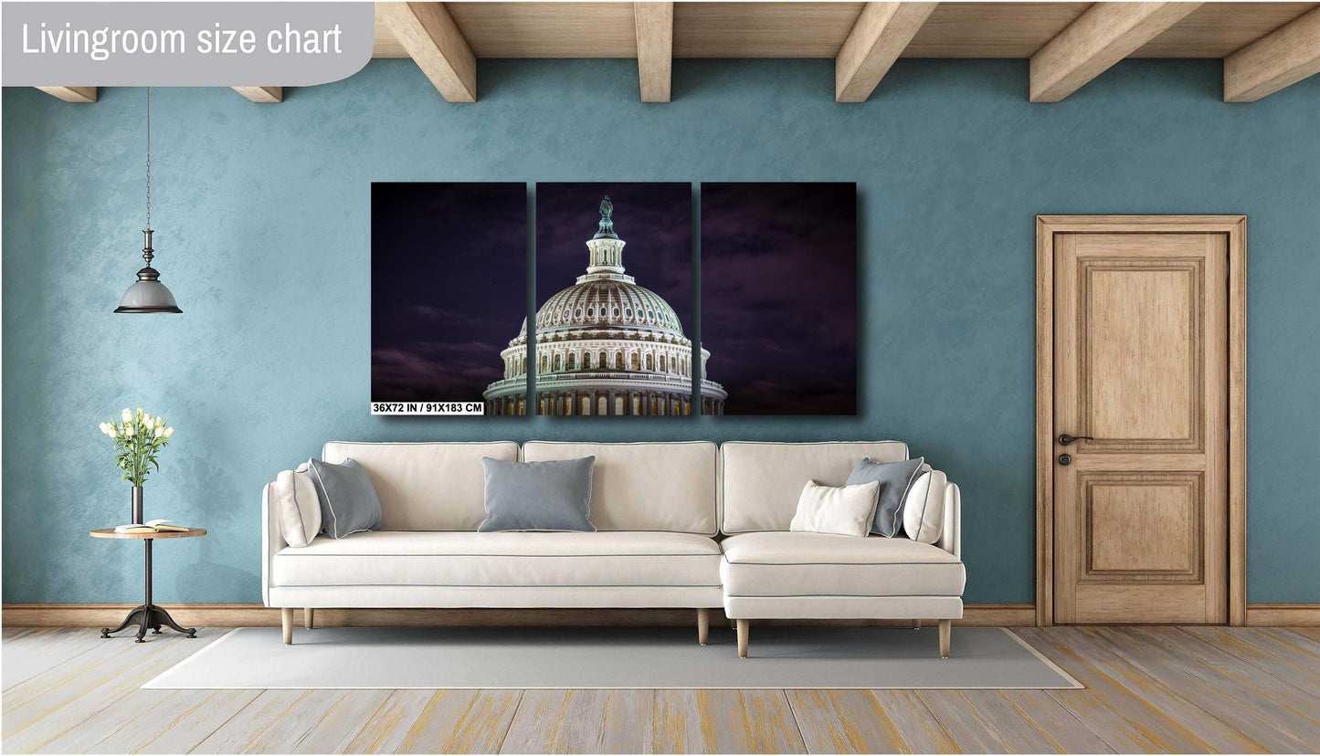 U.S. Capitol Wall Art – Washington D.C. Decor | Ready to Hang Canvas & Metal Print