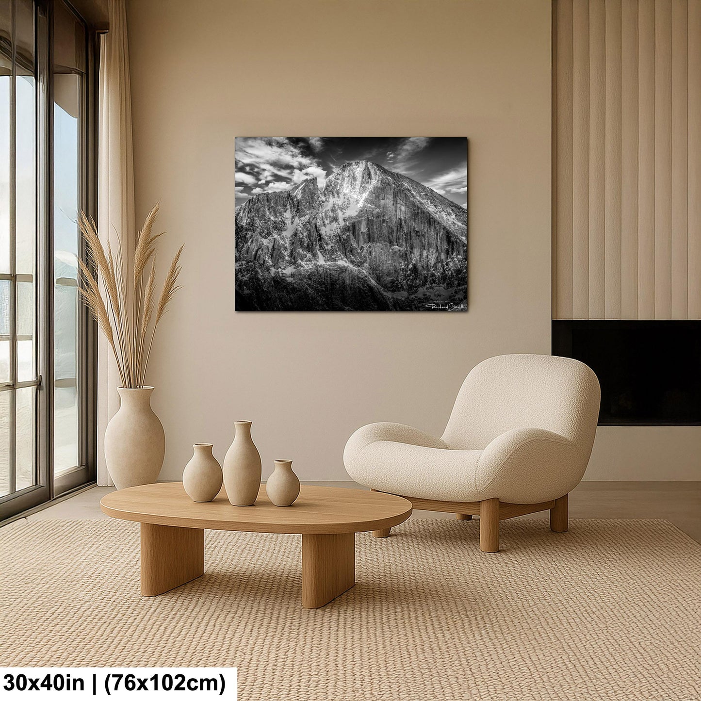 Rocky Mountain Wall Art – Longs Peak Print on Premium Photo Paper Canvas