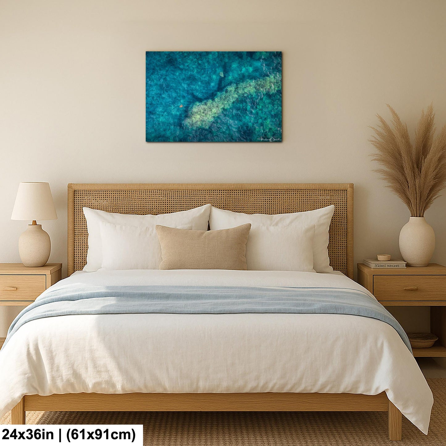Sea Turtle Wall Art: Maui Ocean View - Tropical Coastal Decor